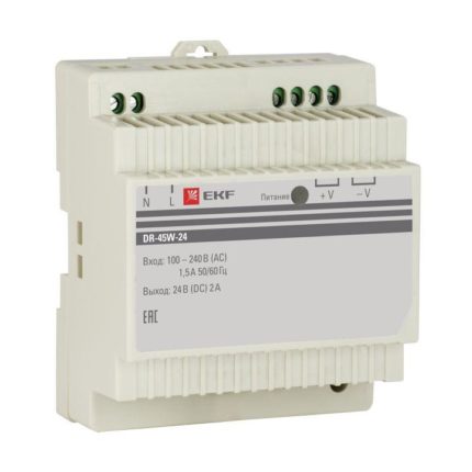 Блок питания 24В DR-45W-24 EKF dr-45w-24